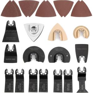 image:imageWORKPRO 25piece Oscillating Multitool Accessories Quick Release Oscillating Saw Blades to Cut Wood Metal Plastic Fit Dewalt Worx Milwaukee BlackampDecker Rockwell Makita Fein Craftsman