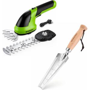 image:imageWORKPRO Cordless Grass Shear amp Shrubbery Trimmer amp 125 Weeder Puller Tool with Wood Handle