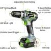 image:imageWORKPRO 20V Cordless Angle Grinder Kit 412 Inch Lightweight Angle Grinder Tool with 20V Cordless DrillDriver Kit 38 182 Torque Setting Variable Speed