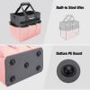 image:imageWORKPRO Garden Tool Bag Organizer Heavy Duty Gardening Tote Bag with 10 Pockets and Long Adjustable Shoulder Strap Standable Garden Home Tool Kits Organizer Floral Pink Tools are not includedPink