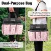 image:imageWORKPRO Garden Tool Bag Organizer Heavy Duty Gardening Tote Bag with 10 Pockets and Long Adjustable Shoulder Strap Standable Garden Home Tool Kits Organizer Floral Pink Tools are not includedFloral Pink