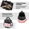 image:imageWORKPRO Garden Tool Bag Organizer Heavy Duty Gardening Tote Bag with 10 Pockets and Long Adjustable Shoulder Strap Standable Garden Home Tool Kits Organizer Floral Pink Tools are not includedFloral Pink