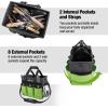 image:imageWORKPRO Garden Tool Bag Organizer Heavy Duty Gardening Tote Bag with 10 Pockets and Long Adjustable Shoulder Strap Standable Garden Home Tool Kits Organizer Floral Pink Tools are not includedGreen