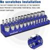 image:imageWORKPRO Magnetic Socket Organizer 14Inch Metric Socket Holder Tool Trays Holds 26 Pieces Standard Size and Deep Size SocketsSockets not Included14 DR  Metric