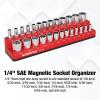 image:imageWORKPRO Magnetic Socket Organizer 14Inch Metric Socket Holder Tool Trays Holds 26 Pieces Standard Size and Deep Size SocketsSockets not Included14 DR  SAE