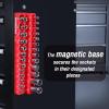 image:imageWORKPRO Magnetic Socket Organizer 14Inch Metric Socket Holder Tool Trays Holds 26 Pieces Standard Size and Deep Size SocketsSockets not Included14 DR  SAE