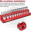 image:imageWORKPRO Magnetic Socket Organizer 14Inch Metric Socket Holder Tool Trays Holds 26 Pieces Standard Size and Deep Size SocketsSockets not Included14 DR  SAE