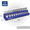 image:imageWORKPRO Magnetic Socket Organizer 14Inch Metric Socket Holder Tool Trays Holds 26 Pieces Standard Size and Deep Size SocketsSockets not Included14 DR  Metric
