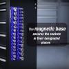 image:imageWORKPRO Magnetic Socket Organizer 14Inch Metric Socket Holder Tool Trays Holds 26 Pieces Standard Size and Deep Size SocketsSockets not Included38 DR  Metric