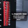image:imageWORKPRO Magnetic Socket Organizer 14Inch Metric Socket Holder Tool Trays Holds 26 Pieces Standard Size and Deep Size SocketsSockets not Included38 DR  SAE