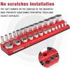 image:imageWORKPRO Magnetic Socket Organizer 14Inch Metric Socket Holder Tool Trays Holds 26 Pieces Standard Size and Deep Size SocketsSockets not Included38 DR  SAE
