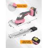 image:imageWORKPROX 20V Pink Cordless Grass Shear amp Shrubbery Trimmer  2in1 Handheld Electric Grass Trimmer Hedge ShearsGrass Cutter with Tool Bag Rechargeable LithiumIon Battery and TypeC Cable IncludedPink