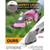 image:imageWORKPROX 20V Pink Cordless Grass Shear amp Shrubbery Trimmer  2in1 Handheld Electric Grass Trimmer Hedge ShearsGrass Cutter with Tool Bag Rechargeable LithiumIon Battery and TypeC Cable IncludedPink