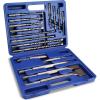 image:imageWORKPRO 17Piece SDSPlus Rotary Hammer Drill Bits and Chisel Set CarbideTipped Masonry Drill Bits and Chisels for Concrete Stone Brick with Storage Case17Piece