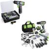 image:imageWORKPRO 157PCS Home Tool Set with 20V Power Drill amp WORKPRO Drill Set with 8V Power Drill and Stackable Tool Box Green
