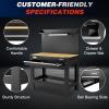 image:imageWORKPRO 50 Heavy Duty Steel Workbench with Pegboard amp Drawer 3180lbs Capacity Garage Workbench Sturdy Shelves Tool Storage Work Benches for Garage Workshop amp Woodworking48 inch