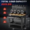 image:imageWORKPRO 50 Heavy Duty Steel Workbench with Pegboard amp Drawer 3180lbs Capacity Garage Workbench Sturdy Shelves Tool Storage Work Benches for Garage Workshop amp Woodworking48 inch