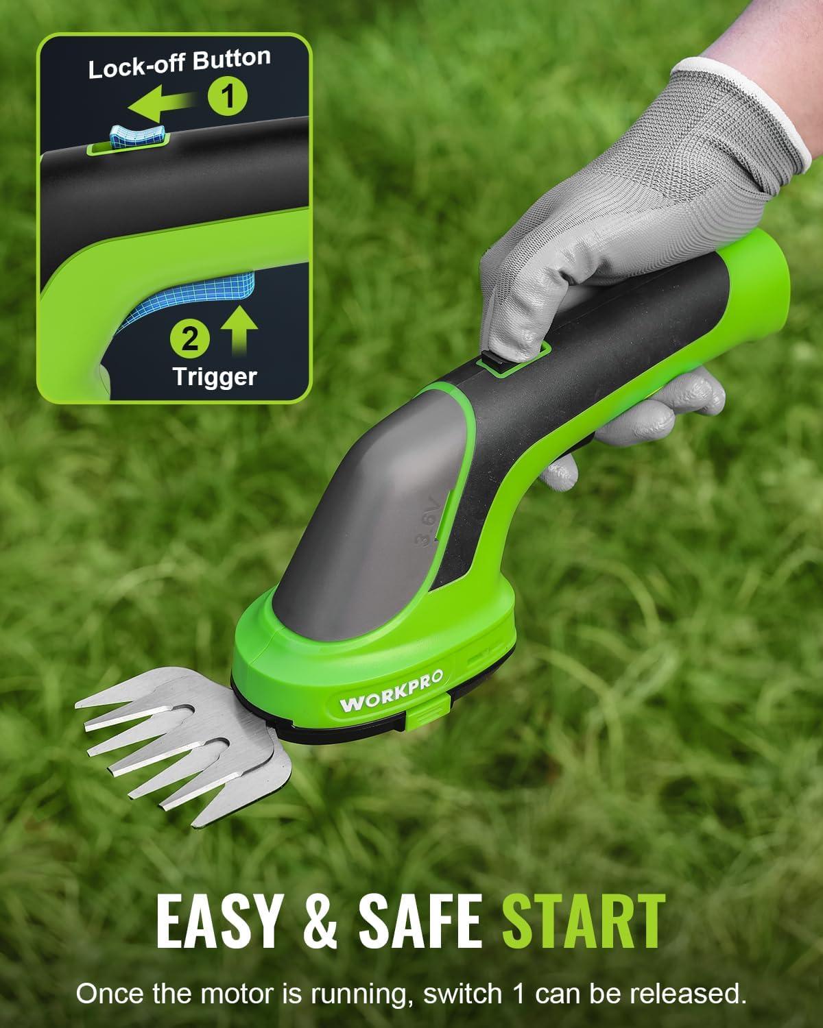 image:imageWORKPRO 36V Hedge Trimmer Cordless 3in1 Electric Hedge Trimmer amp Grass Cutter with 37 Wheeled Extension Pole 40Ah Removable Battery amp TypeC Cable Lightweight Bush Trimmer for Lawn amp GardenLong Handle Grass Shear