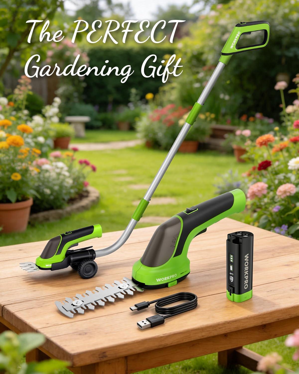 image:imageWORKPRO 36V Hedge Trimmer Cordless 3in1 Electric Hedge Trimmer amp Grass Cutter with 37 Wheeled Extension Pole 40Ah Removable Battery amp TypeC Cable Lightweight Bush Trimmer for Lawn amp GardenLong Handle Grass Shear
