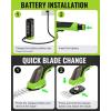 image:imageWORKPRO 36V Hedge Trimmer Cordless 3in1 Electric Hedge Trimmer amp Grass Cutter with 37 Wheeled Extension Pole 40Ah Removable Battery amp TypeC Cable Lightweight Bush Trimmer for Lawn amp GardenHandheld Grass Shear