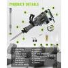 image:imageWORKPRO 60J Demolition Jack Hammer  15A Heavy Duty Electric Concrete Breaker 1900 BPM Industrial Jackhammer with 2 HEX30 Chisels UL Plug Wheeled Carry Case for Construction amp Renovation