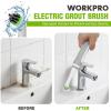 image:imageWORKPRO Cordless Grout Brush Set 5500RPM Power Scrubber IPX6 Waterproof Electric Scrubber with TypeC Charging Cable and Replaceable Brush Heads for Cleaning Grout Tiles Grime and Crevices