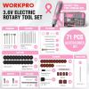 image:imageWORKPRO Cordless Rotary Tool Kit with 71pcs Accessories  Pink amp WORKPRO Cordless Rotary Tool Kit with 71pcs Accessories  Green