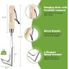 image:imageWORKPRO Crack Weeder 12 Stainless Steel Crevice Weeding Tool with Ash Wooden Handle LShaped SideWalk Weed Puller Spatula for Garden Lawn Yard Patio Terrace Paving Moss Garden Tool