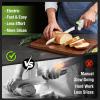 image:imageWORKPRO Electric Knife for Meat Slicing Cordless Electric Carving Knife for Turkey Fish amp Bread Two Stainless Steel Blades Ergonomic Handle Storage Case amp Serving Fork Included WhiteWhite
