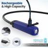 image:imageWORKPRO Rechargeable Neck Light for HandsFree Lighting 3 Brightness Levels 300 Lumens Neck Light Bendable Silicone Arm Great for Mechanics Reading Camping DIY Projects Crafting Pink RibbonBlue