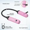 image:imageWORKPRO Rechargeable Neck Light for HandsFree Lighting 3 Brightness Levels 300 Lumens Neck Light Bendable Silicone Arm Great for Mechanics Reading Camping DIY Projects Crafting Pink RibbonPink