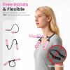 image:imageWORKPRO Rechargeable Neck Light for HandsFree Lighting 3 Brightness Levels 300 Lumens Neck Light Bendable Silicone Arm Great for Mechanics Reading Camping DIY Projects Crafting Pink RibbonPink