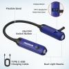 image:imageWORKPRO Rechargeable Neck Light for HandsFree Lighting 3 Brightness Levels 300 Lumens Neck Light Bendable Silicone Arm Great for Mechanics Reading Camping DIY Projects Crafting Pink RibbonBlue