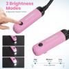 image:imageWORKPRO Rechargeable Neck Light for HandsFree Lighting 3 Brightness Levels 300 Lumens Neck Light Bendable Silicone Arm Great for Mechanics Reading Camping DIY Projects Crafting Pink RibbonPink