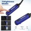 image:imageWORKPRO Rechargeable Neck Light for HandsFree Lighting 3 Brightness Levels 300 Lumens Neck Light Bendable Silicone Arm Great for Mechanics Reading Camping DIY Projects Crafting Pink RibbonBlue