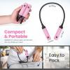 image:imageWORKPRO Rechargeable Neck Light for HandsFree Lighting 3 Brightness Levels 300 Lumens Neck Light Bendable Silicone Arm Great for Mechanics Reading Camping DIY Projects Crafting Pink RibbonPink