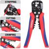 image:imageWORKPRO Self Adjusting Wire Stripper 3in1 Automatic Wire StripperCutterCrimper AWG1024 8 Inch Multi Pliers For Electrical Wire Stripping Cable Cutting CrimpingRedampblue