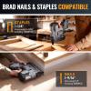 image:imageWORKPROX 20V Cordless Brad Nailer kit 18 Gauge 2in1 Nail amp Staple Gun with 20Ah Rechargeable Battery 1000 Staples amp 1000 Nails for Woodworking Upholstery DIY Projects amp Home Improvement