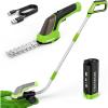 image:imageWORKPRO 36V Hedge Trimmer Cordless 3in1 Electric Hedge Trimmer amp Grass Cutter with 37 Wheeled Extension Pole 40Ah Removable Battery amp TypeC Cable Lightweight Bush Trimmer for Lawn amp GardenLong Handle Grass Shear