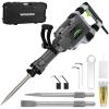 image:imageWORKPRO 60J Demolition Jack Hammer  15A Heavy Duty Electric Concrete Breaker 1900 BPM Industrial Jackhammer with 2 HEX30 Chisels UL Plug Wheeled Carry Case for Construction amp Renovation