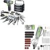 image:imageWORKPRO Cordless Rotary Tool Kit with 71pcs Accessories amp WORKPRO 43PCS Pink Tool Set with 8V Power Drill and Bits Green