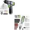 image:imageWORKPRO Cordless Rotary Tool Kit with 71pcs Accessories amp WORKPRO 8V Cordless Drill Driver Set with 53pcs Bit Set  Green