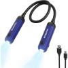 image:imageWORKPRO Rechargeable Neck Light for HandsFree Lighting 3 Brightness Levels 300 Lumens Neck Light Bendable Silicone Arm Great for Mechanics Reading Camping DIY Projects Crafting Pink RibbonBlue