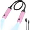 image:imageWORKPRO Rechargeable Neck Light for HandsFree Lighting 3 Brightness Levels 300 Lumens Neck Light Bendable Silicone Arm Great for Mechanics Reading Camping DIY Projects Crafting Pink RibbonPink