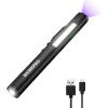 image:imageWORKPRO Rechargeable Pen Light 450 Lumen LED Flashlight with 365 nm UV Black Light Multifunctional Penlight for Mechanic Emergency OutdoorBlack