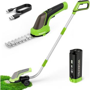 image:imageWORKPRO 36V Hedge Trimmer Cordless 3in1 Electric Hedge Trimmer amp Grass Cutter with 37 Wheeled Extension Pole 40Ah Removable Battery amp TypeC Cable Lightweight Bush Trimmer for Lawn amp GardenLong Handle Grass Shear