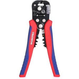 image:imageWORKPRO Self Adjusting Wire Stripper 3in1 Automatic Wire StripperCutterCrimper AWG1024 8 Inch Multi Pliers For Electrical Wire Stripping Cable Cutting CrimpingRedampblue