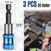 image:imageWORKPRO Drill Bit Extension Set 4Pcs Magnetic Drill Screwdriver Bit Holder Extender with Aluminum Sleeve 14 Inch Hex Quick Release Bit Holder for Drill in 238 4 6 12238