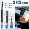 image:imageWORKPRO Drill Bit Extension Set 4Pcs Magnetic Drill Screwdriver Bit Holder Extender with Aluminum Sleeve 14 Inch Hex Quick Release Bit Holder for Drill in 238 4 6 12238  4  6