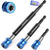 image:imageWORKPRO Drill Bit Extension Set 4Pcs Magnetic Drill Screwdriver Bit Holder Extender with Aluminum Sleeve 14 Inch Hex Quick Release Bit Holder for Drill in 238 4 6 12238  4  6